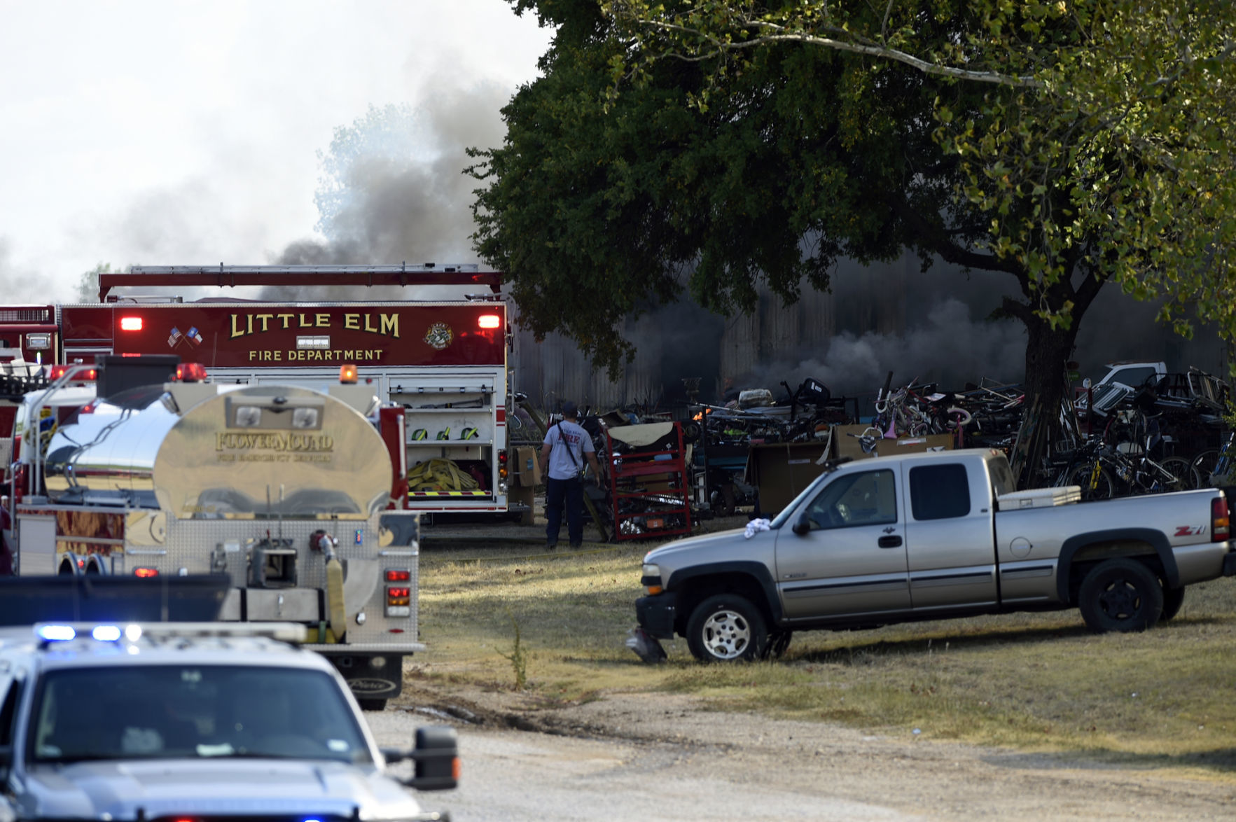 Junk pile fire in 2018